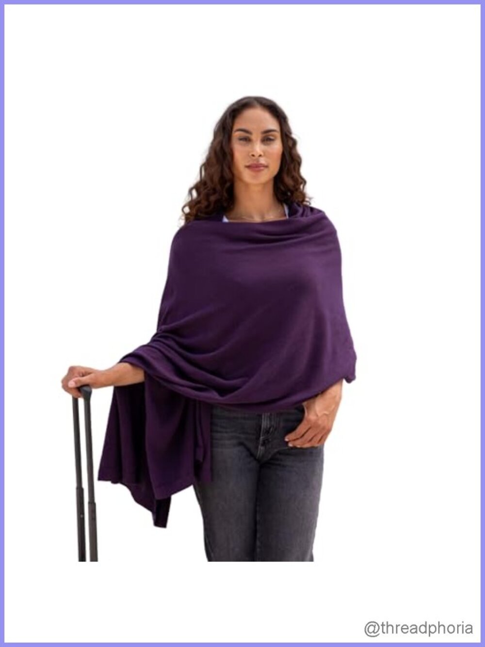 Organic Cotton Travel Scarf Wrap Shawl Soft Machine Washable 20 Ways